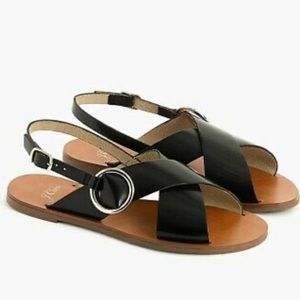 J.Crew made in Italy cross strap sandal size 8 NWTS